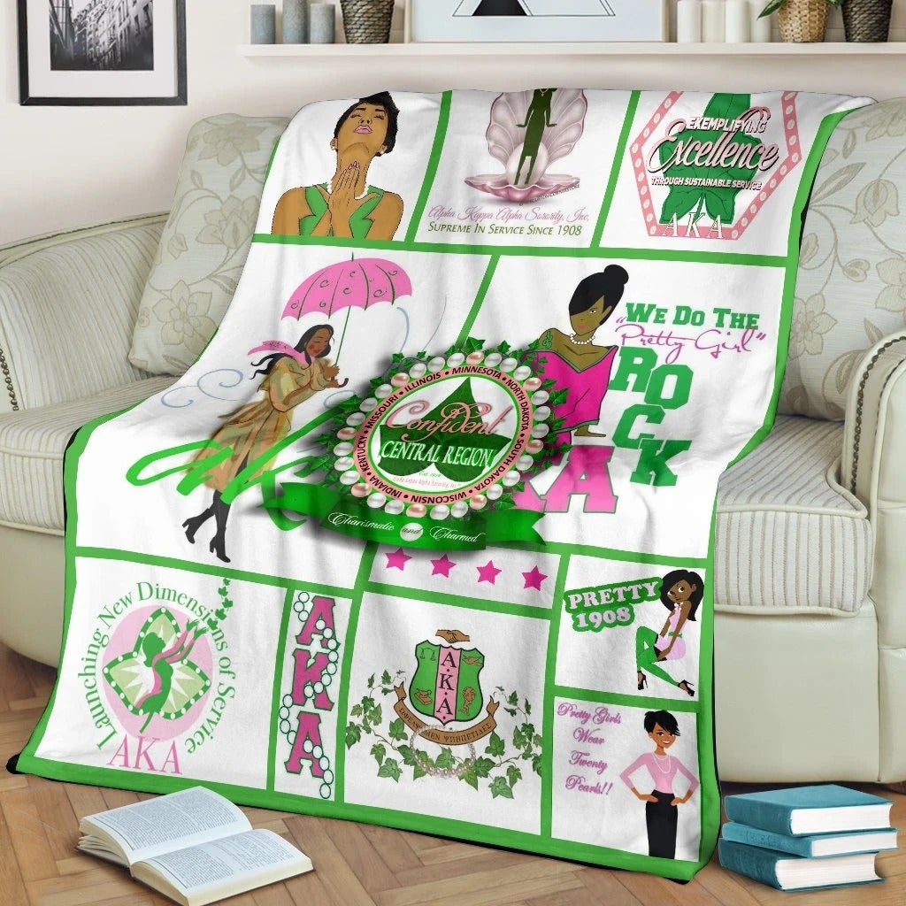 Wonderprint Blanket Confident Central Region Alpha Kappa Alpha Premium Blanket Lt10