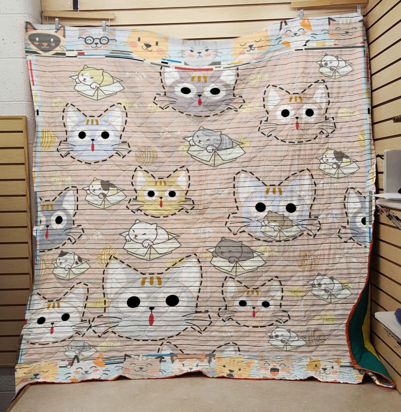 Cat 7 3D Quilt Blanket HGM23