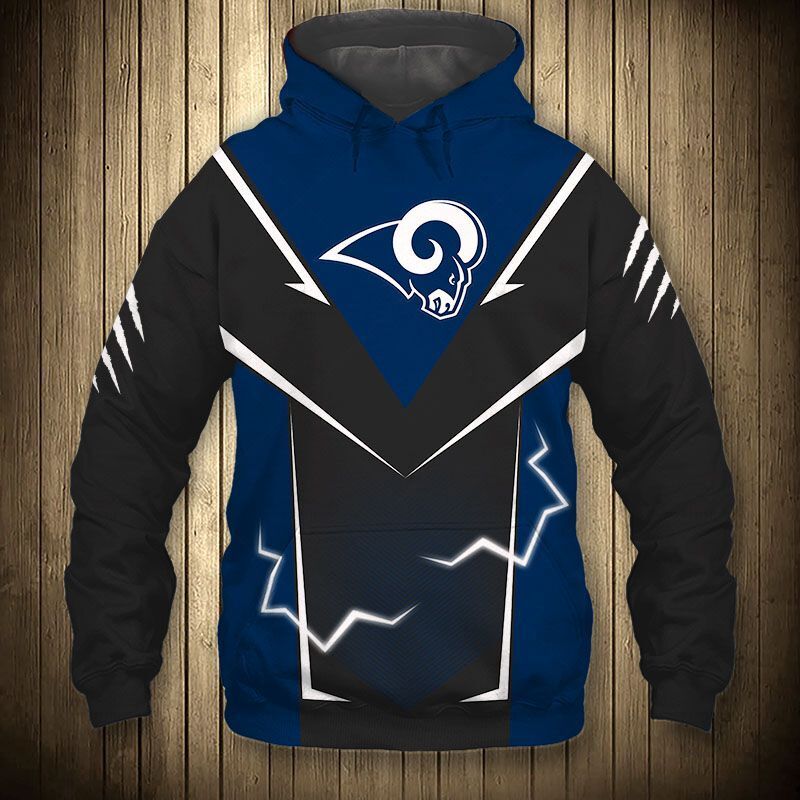 Los Angeles Rams Hoodie Hoodie Lightning Graphic Gift For Men