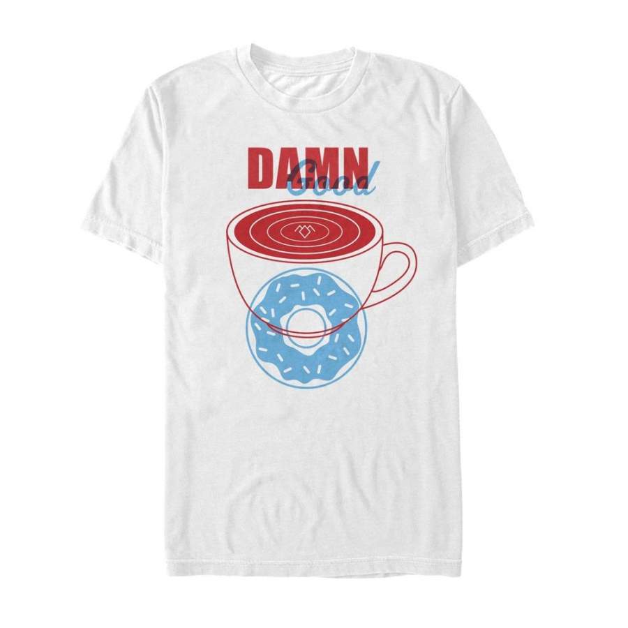 Twin Peaks Men’s Good Coffee and Donut  T Shirt White