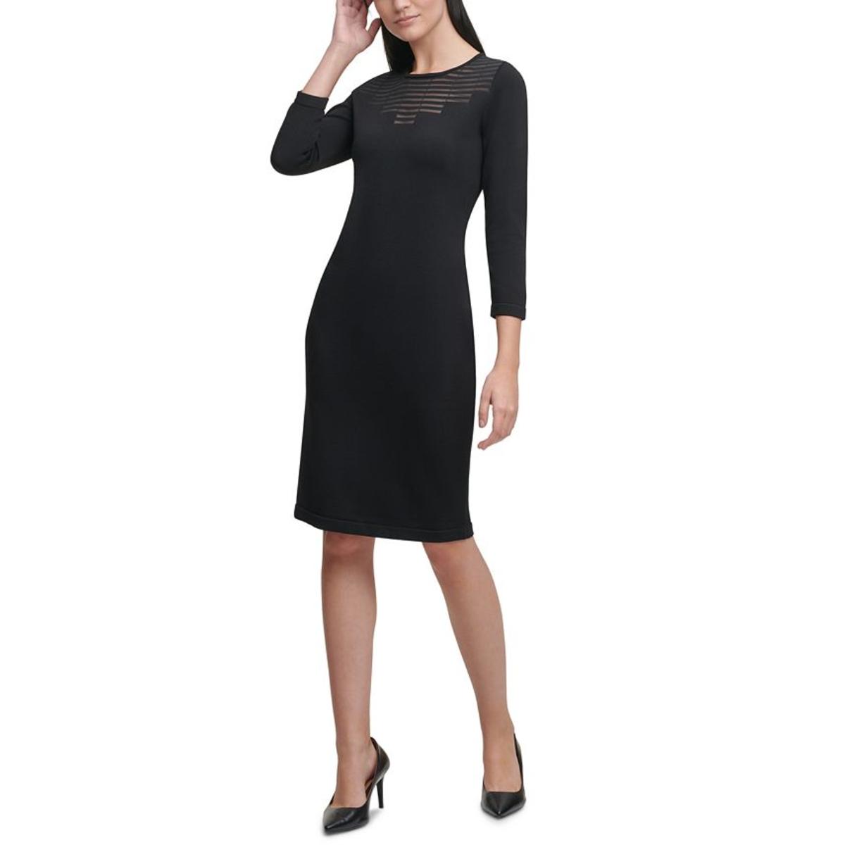 Womens Leopard Long Sleeves Shift Dress