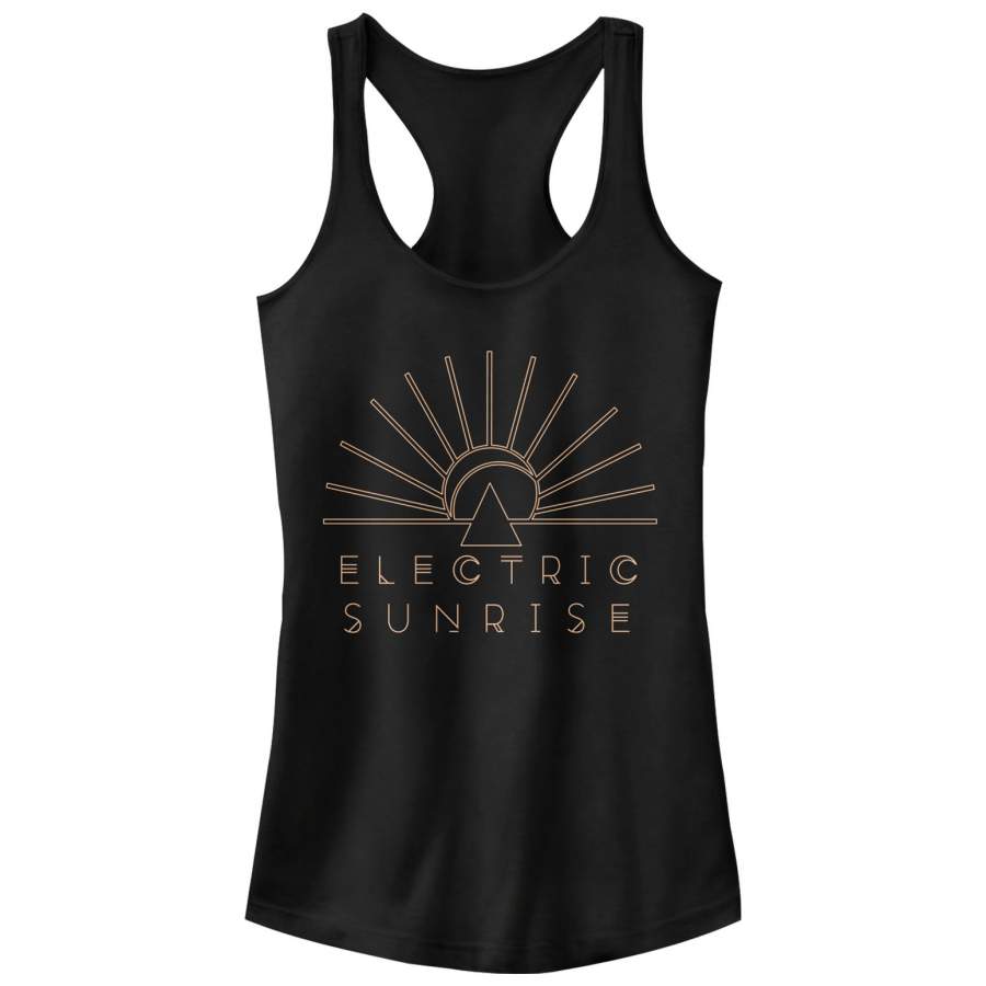 CHIN UP Junior’s Electric Sunrise  Racerback Tank