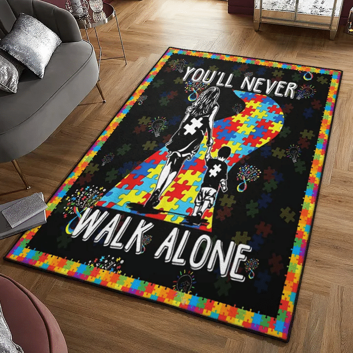 Autism Awareness – Never Walk Alone Rug