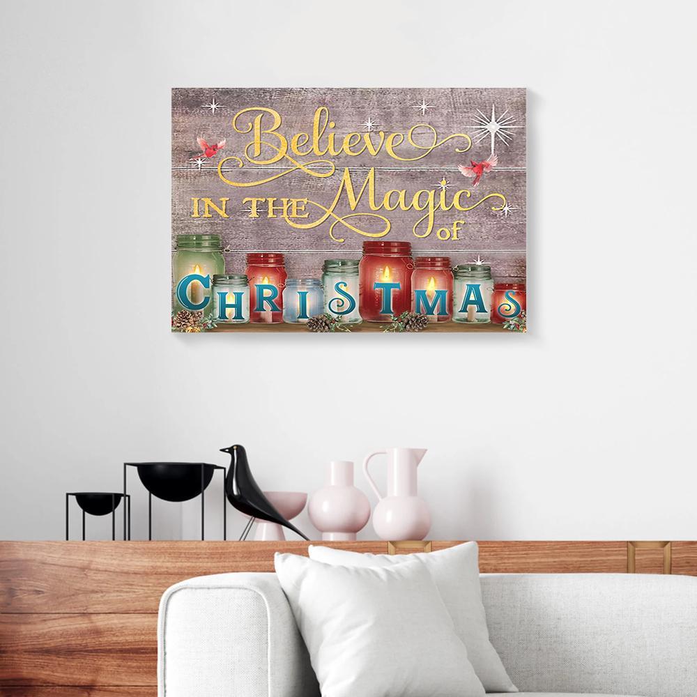 Canvas Prints Believe In The Magic Of Christmas Cardinal Canvas Home Decor Canvas