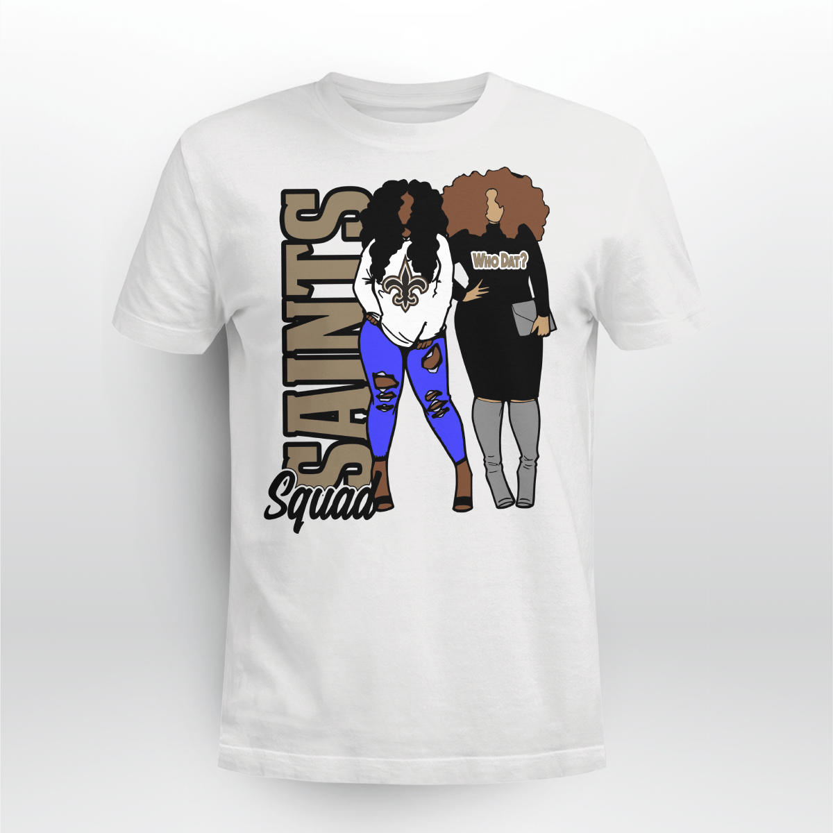 Saints Squad Tshirt For Black Girls Shirt Saints Squad Black Girl Shirt