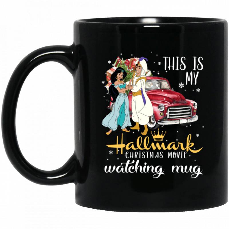 This is my Hallmark Christmas Movie Watching Aladdin And Jasmine Mug Lovely Gift VA10