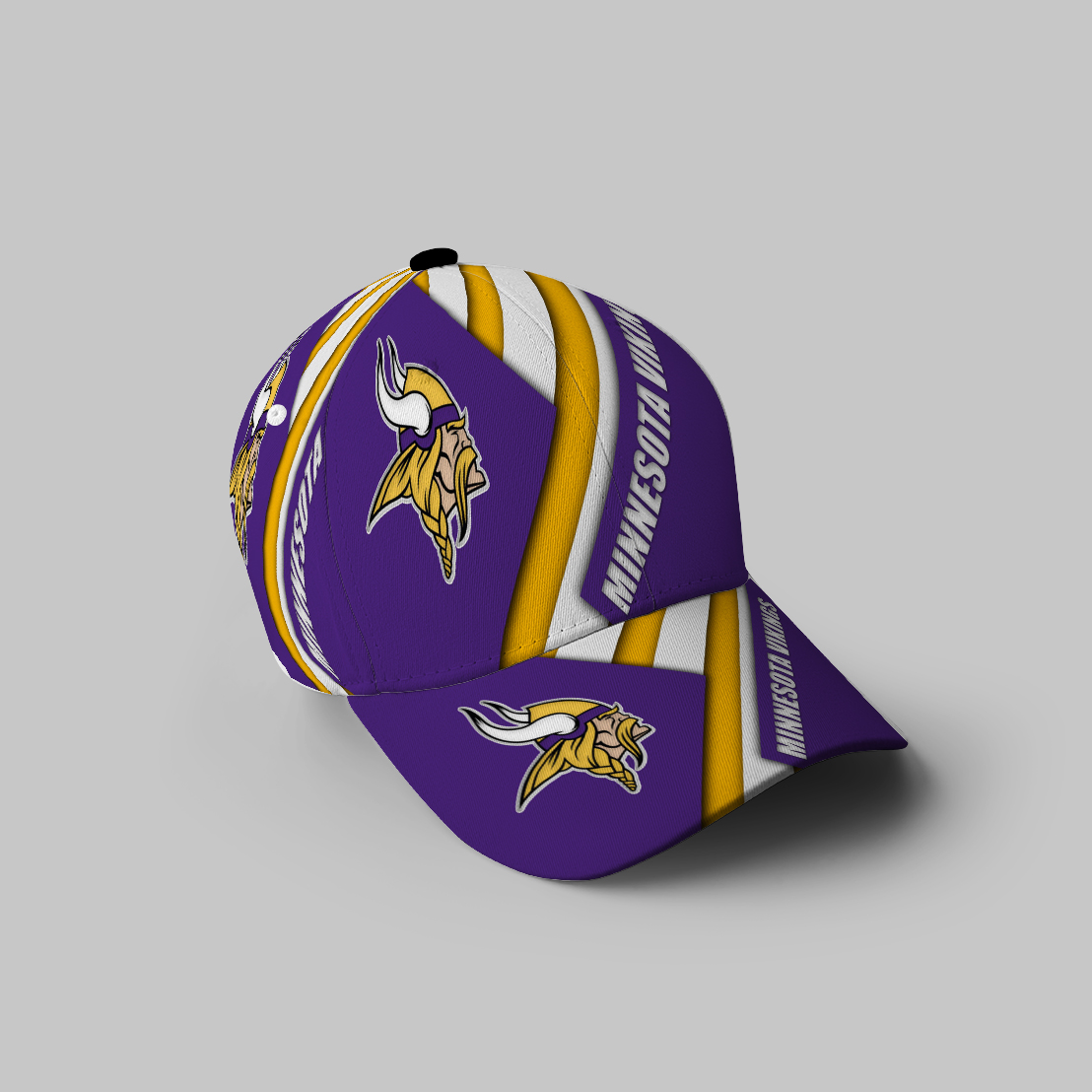 Minnesota Vikings Emblem Flag 3D Printing Baseball Cap Classic Hat