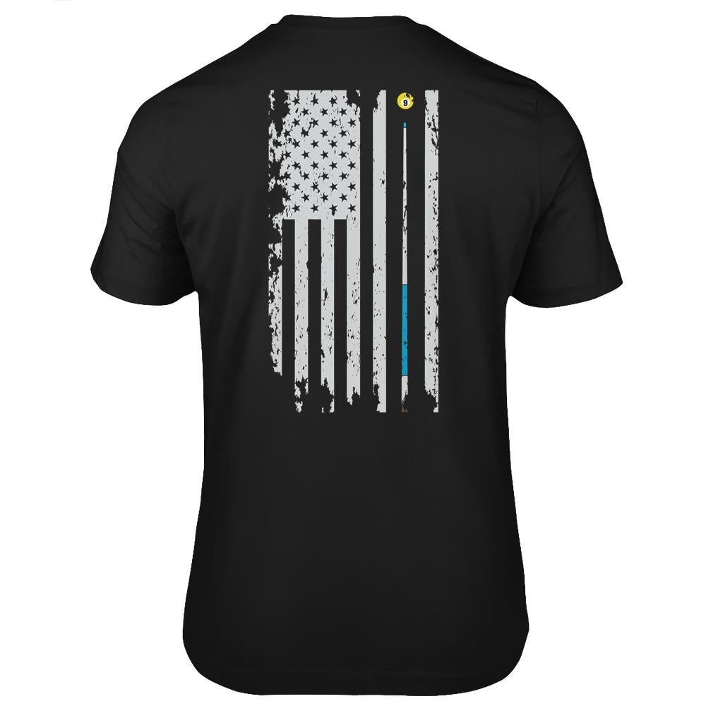 American Flag Billiard Pool Player Men Women Gift T Shirts Print On Back