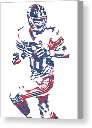 Eli Manning New York Giants Pixel Art 11 Joe Hamilton Canvas Print