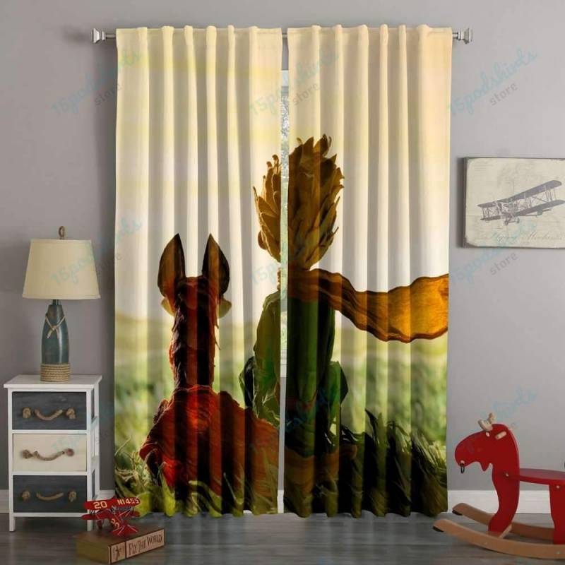 3D Printed The Little Prince Style Custom Living Room Curtains