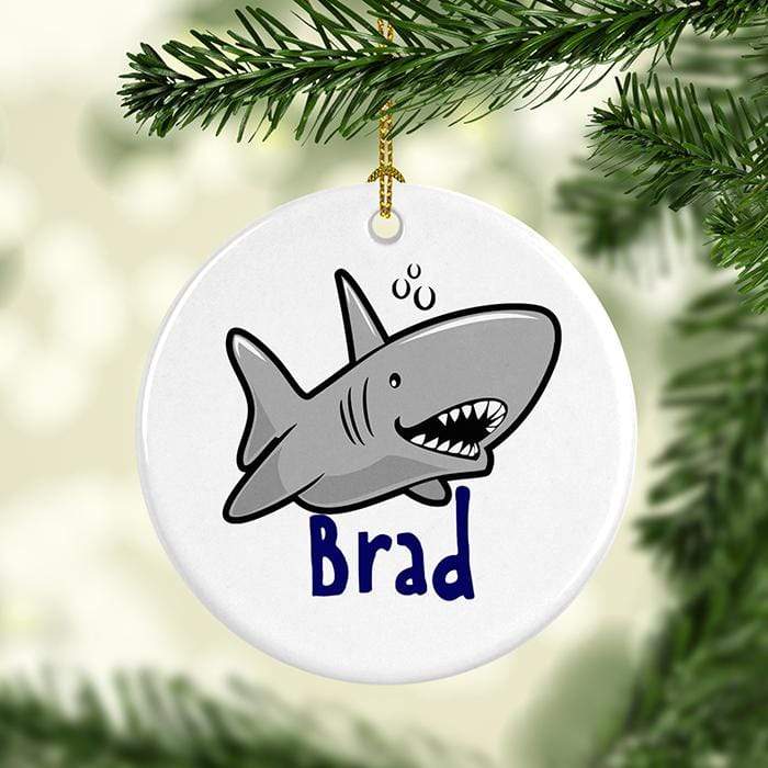 [Personalized Name] Shark Ceramic Ornaments