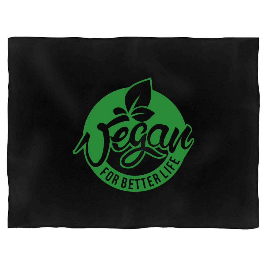 Vegan For Life Vegetarian Animal Rights Blanket