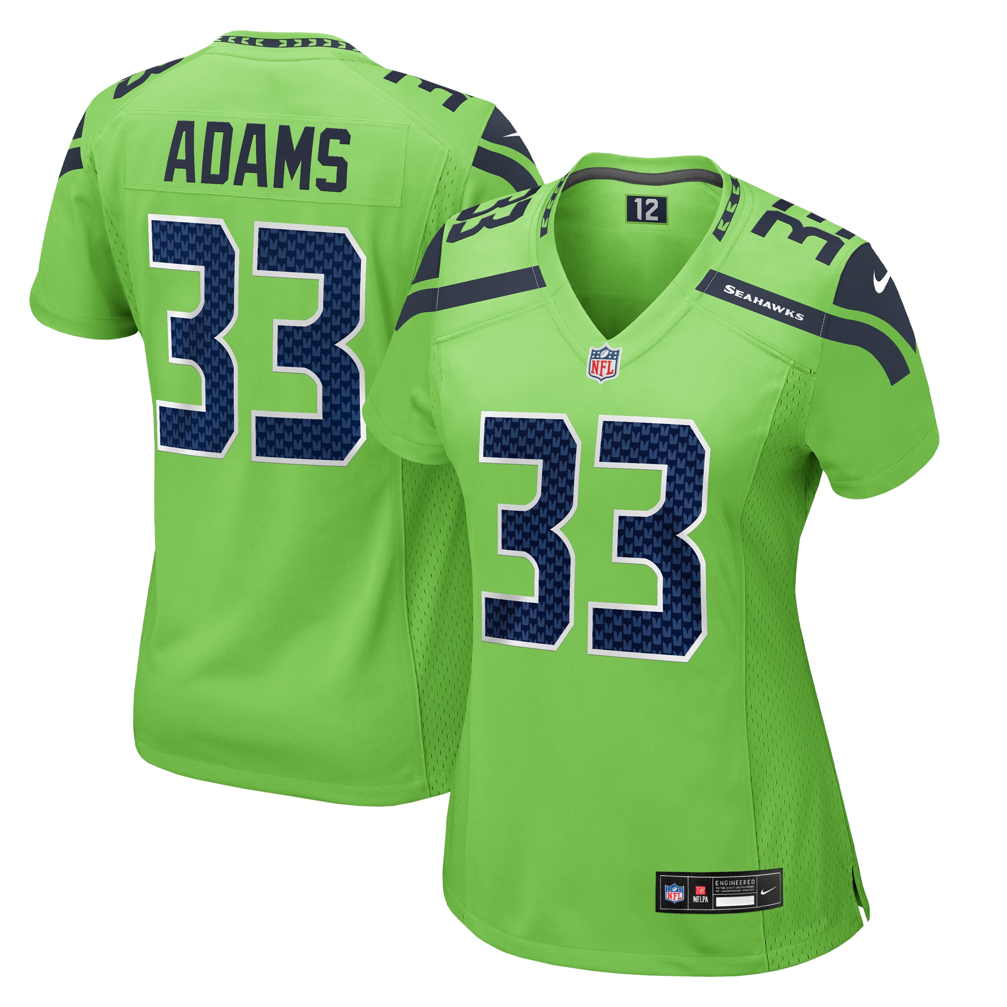 Women’s Seattle Seahawks Jamal Adams Neon Green  Game Jersey