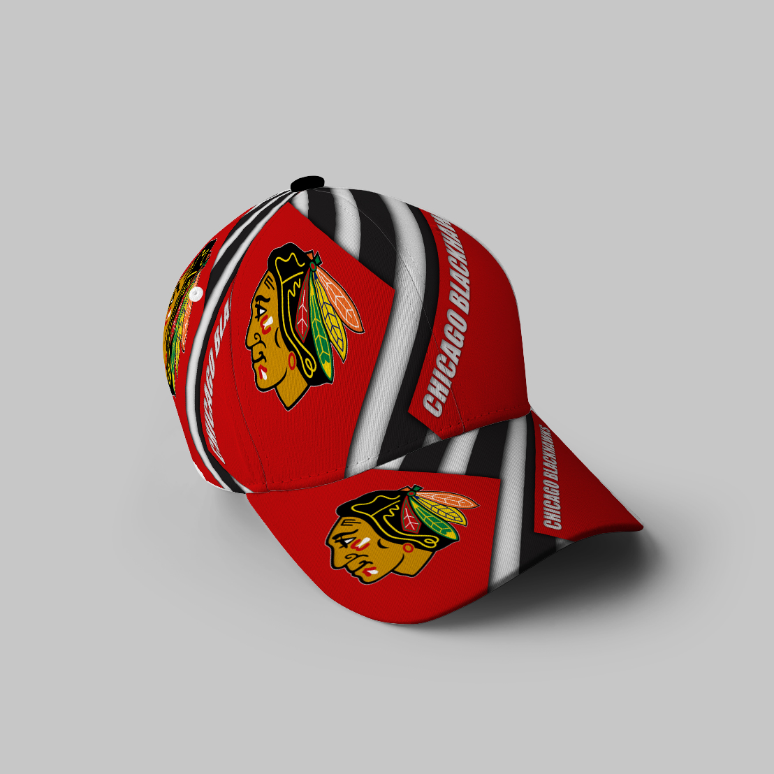 Chicago Blackhawks Emblem Flag 3D Printing Baseball Cap Classic Hat