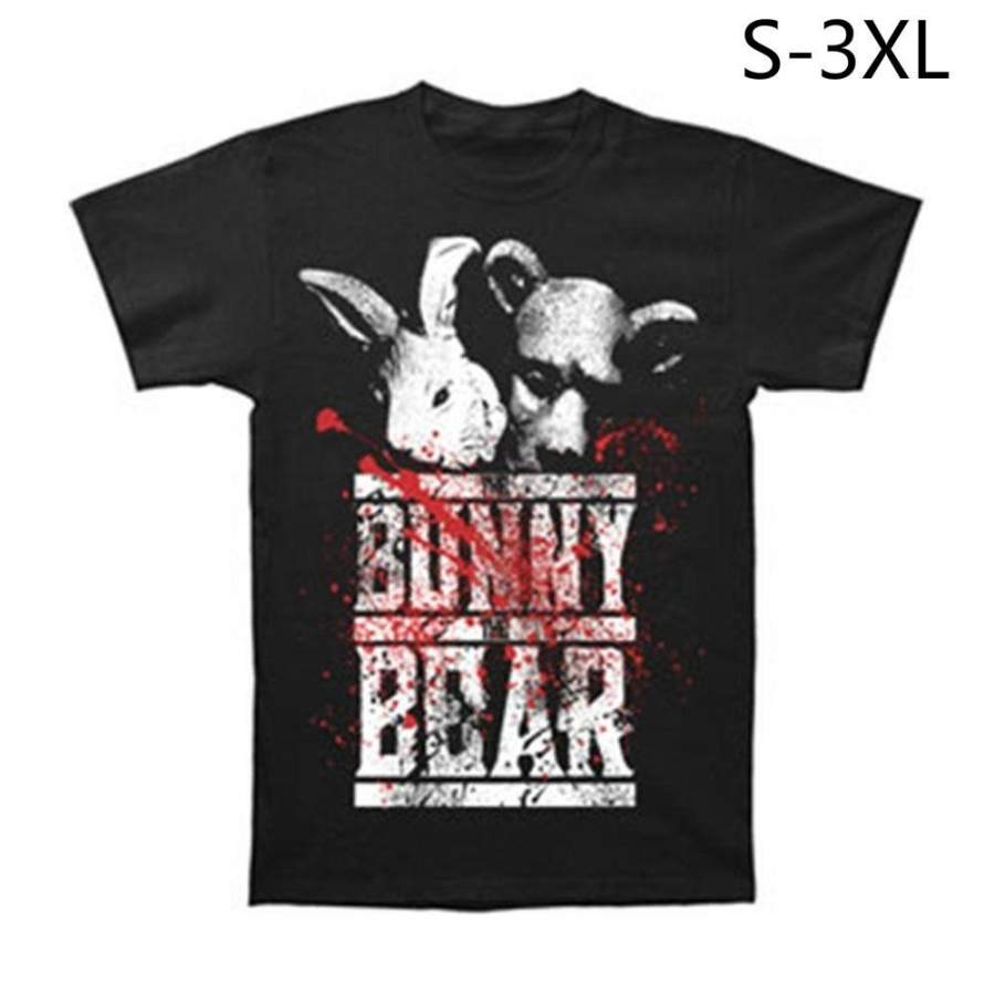 Bunny The Bear Murder O-neck Cotton Men’s T Shirt Black Slze S-3XL