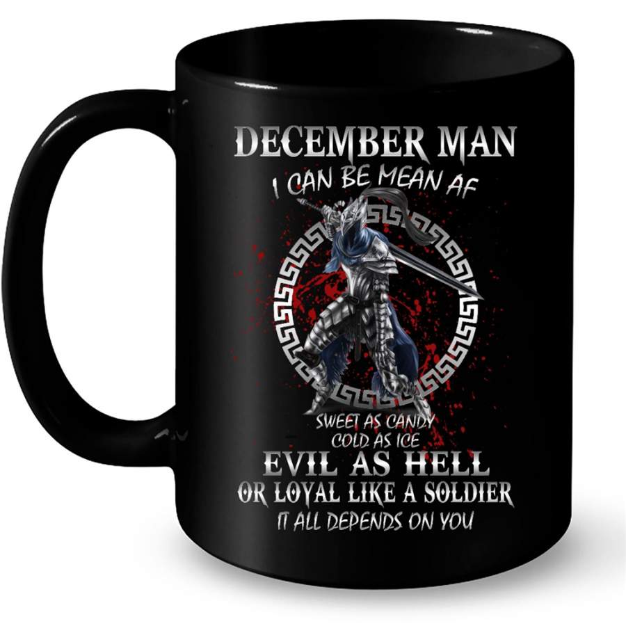 December Man I Can Be Mean AF Sweet As Candy Cold As Ice Evil As Hell – Full-Wrap Coffee Black Mug