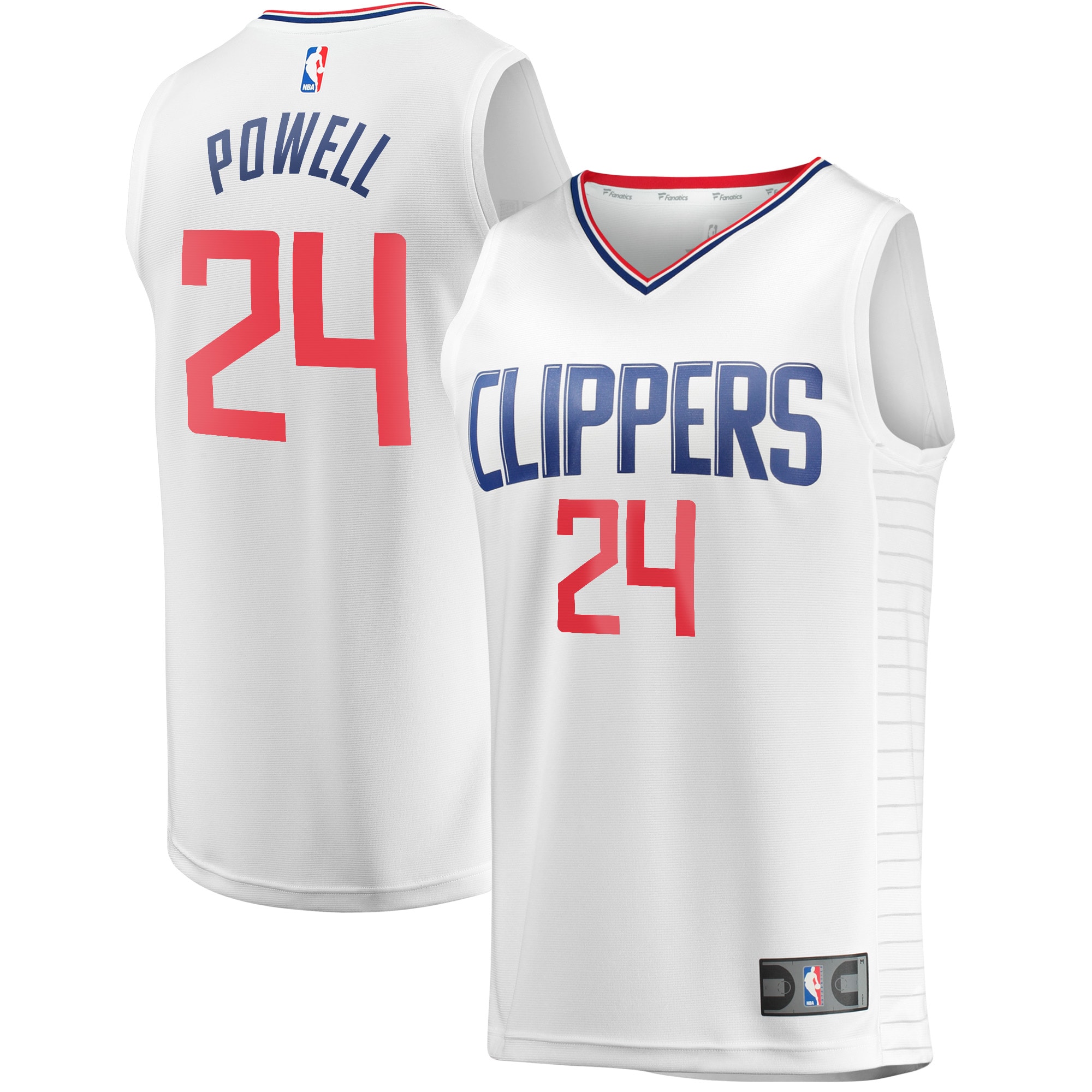 Norman Powell LA Clippers Branded Fast Break Player Jersey – Association Edition – White