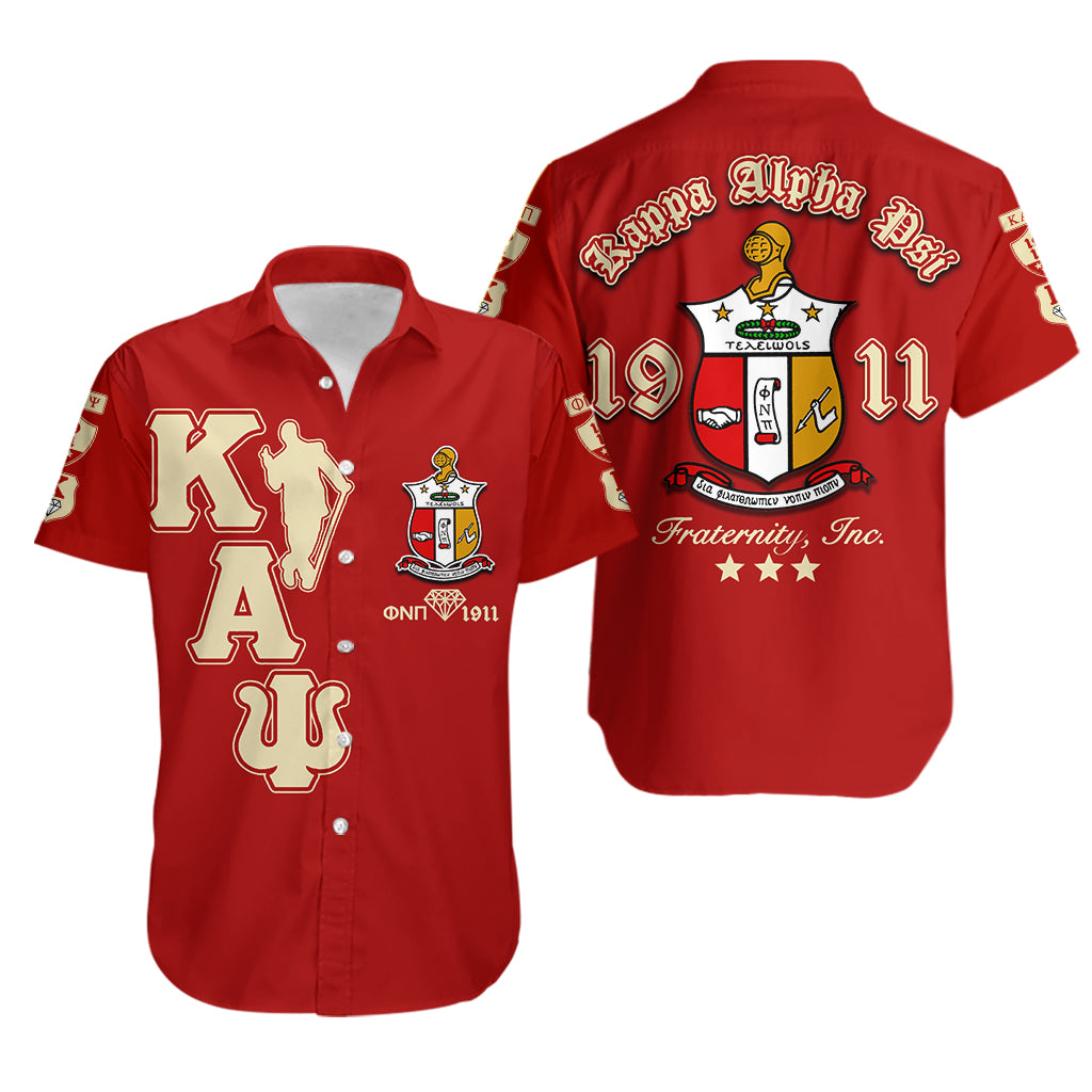 Kappa Alpha Psi Sherpa Hawaiian Shirt Nupe Red Style Lt6