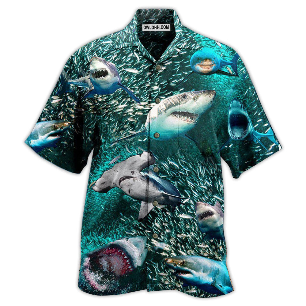 Shark In A World Full Of Fish Be A Shark – Hawaiian Shirt  – Owl Ohh