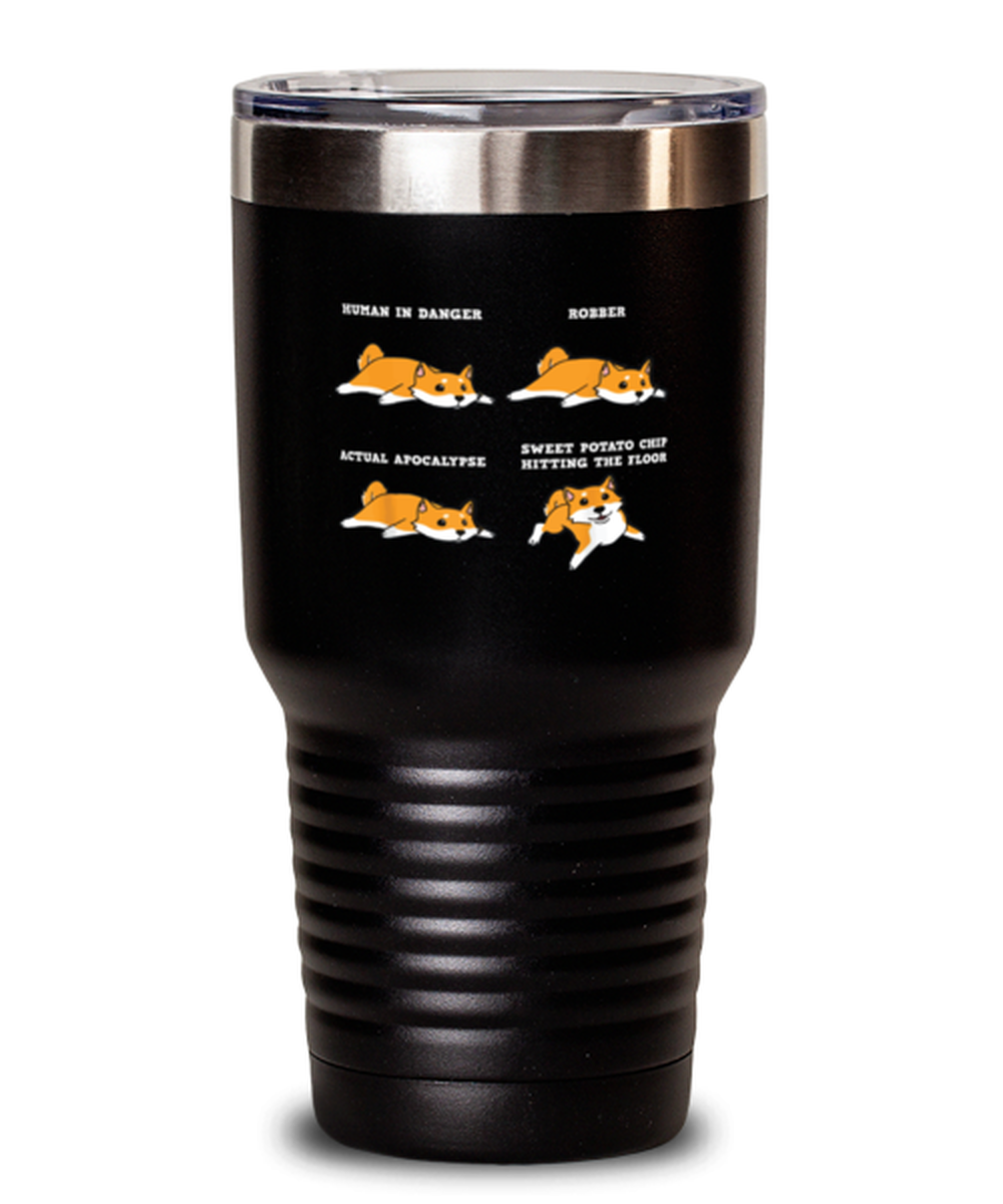 30 Oz Tumbler Stainless Steel Insulated Funny Shiba Inu Dog Breed Doggie