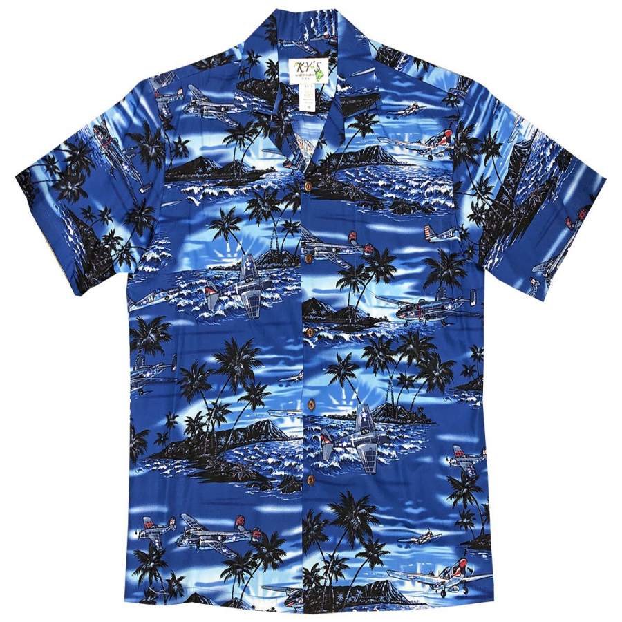 Pacific Wingman Navy Hawaii Shirt Ha18632