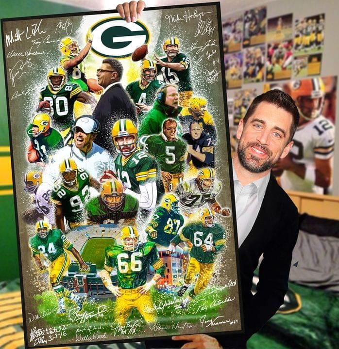 Green bay packers best players coach signed for fan poster poster canvas