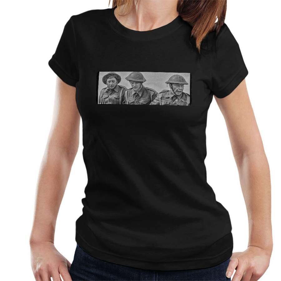 Dads Army Corporal Jones Pike Private Walker Vintage Set Photo Women’s T-Shirt