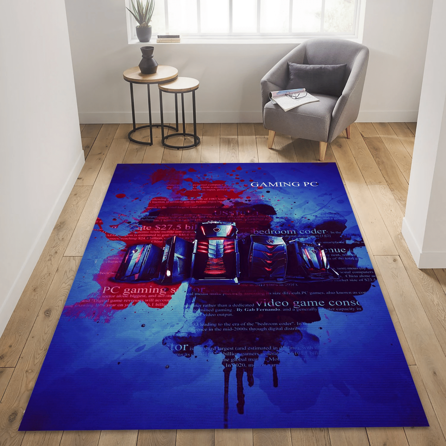 Gaming Pc Gaming Weapon Area Rug Carpet, Living Room Rug – Christmas Gift Us Decor