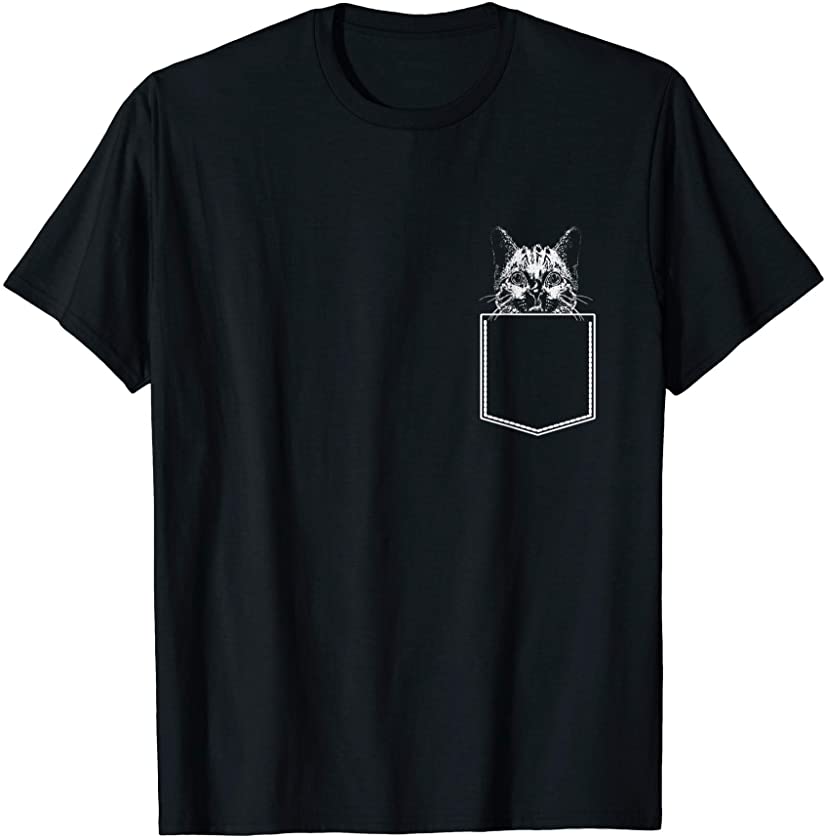 Cat In A Pocket For Cat Lovers Kitten Lovers Felines Friends T-Shirt