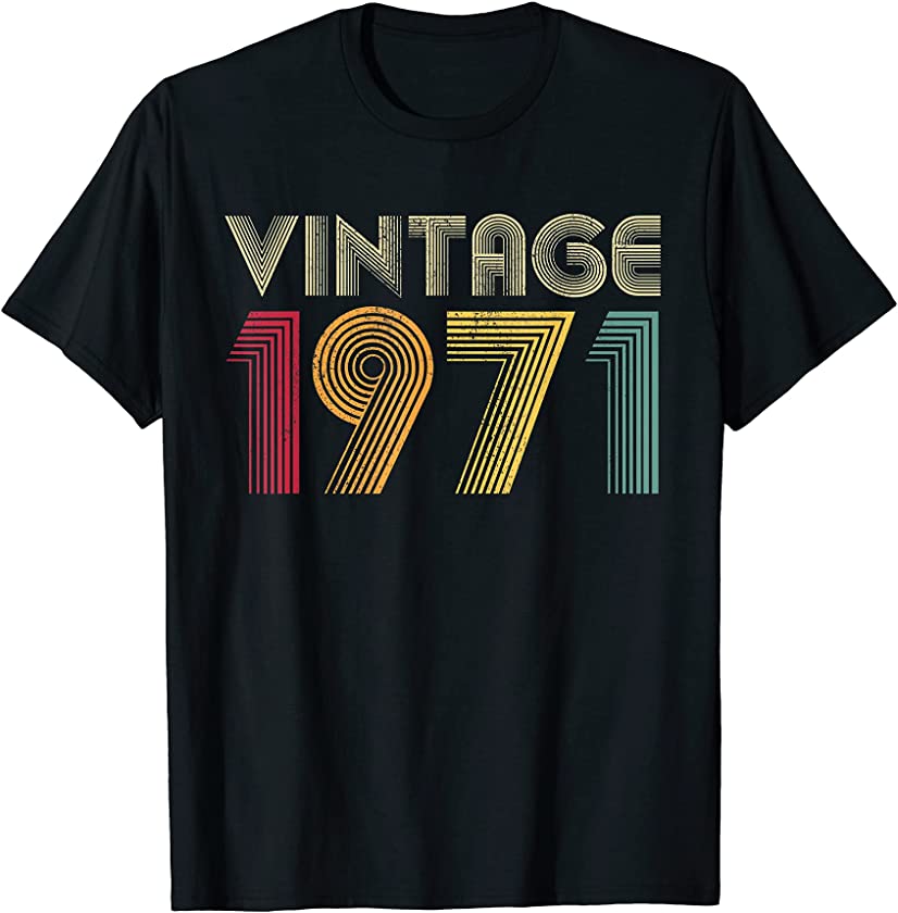 1971 50th Birthday Vintage Retro Men Women 50 Years Old T-Shirt