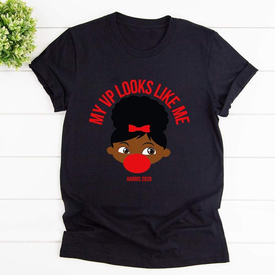 Toddler kids black girls my vice president my vp looks like me black cotton t shirt for men and women s-6xl