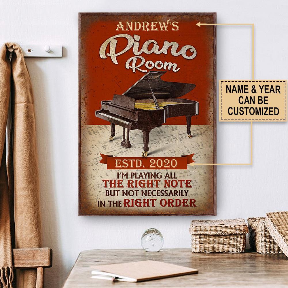 Aeticon Gifts Personalized Piano Playing All The Right Note Canvas Mom Dad Gift Home Decor