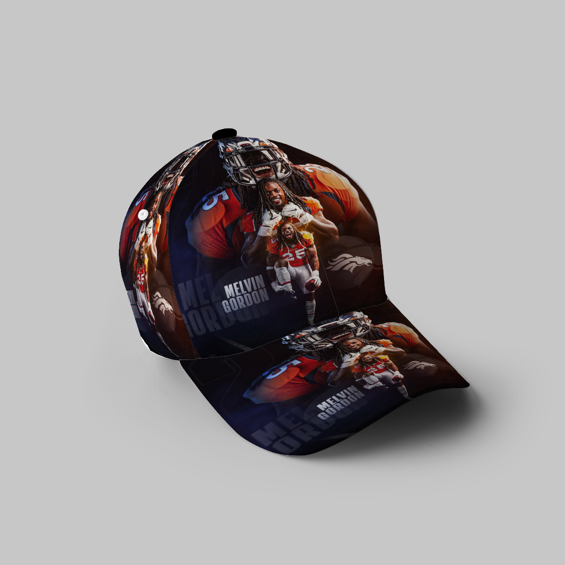 Denver Broncos Melvin Gordon1 3D Printing Baseball Cap Classic Hat