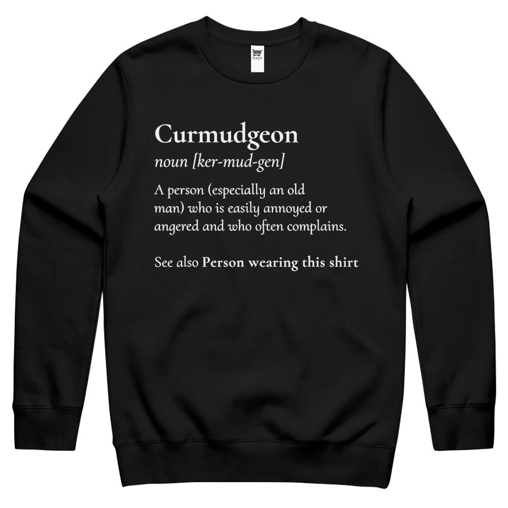 Curmudgeon For The Grumpy- Grouchy- Dad Or Father Crewneck Sweatshirt