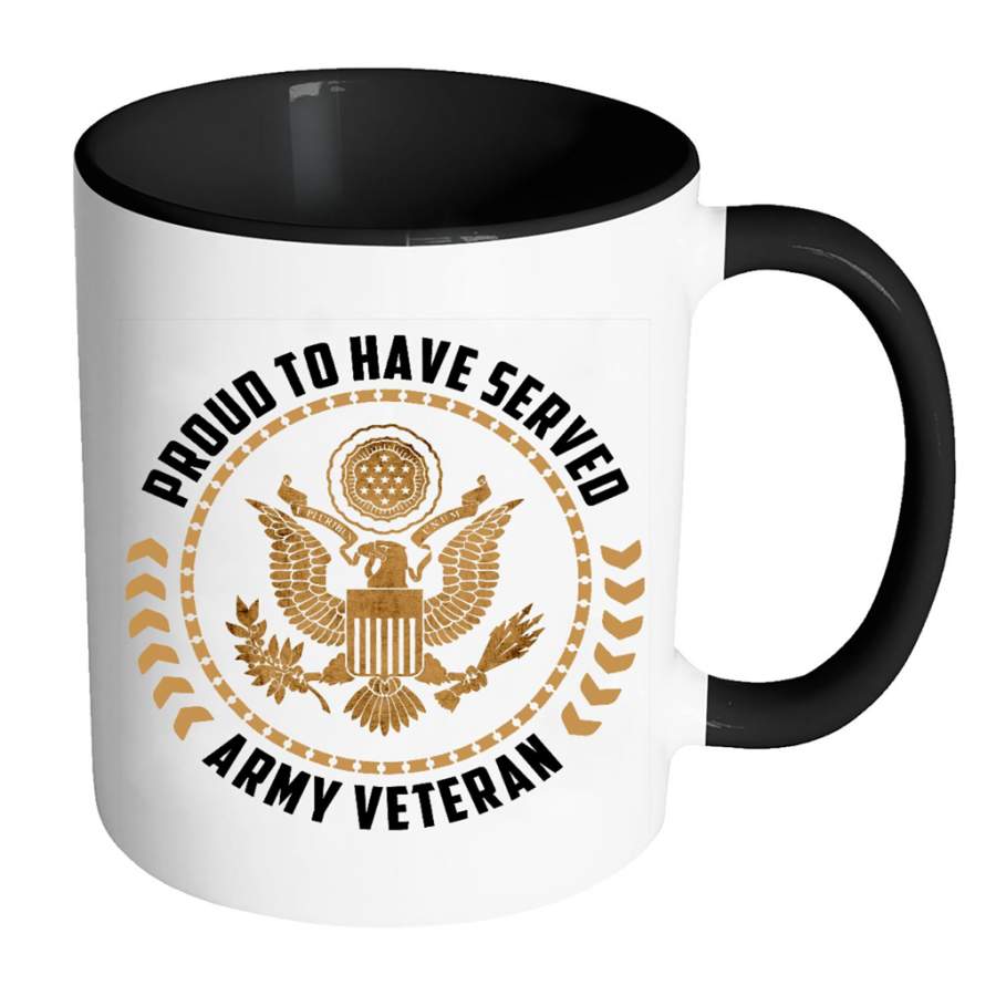 Proud To Have Served Army Veteran W – Full-Wrap Coffee Colors Accent Mug