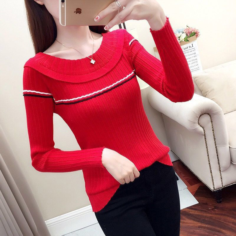 Women Spring Winter Style Knitted Sweater Pullovers Lady Casual Peter Pan Collar Long Sleeve Pullovers Tops ZZ0021 alx