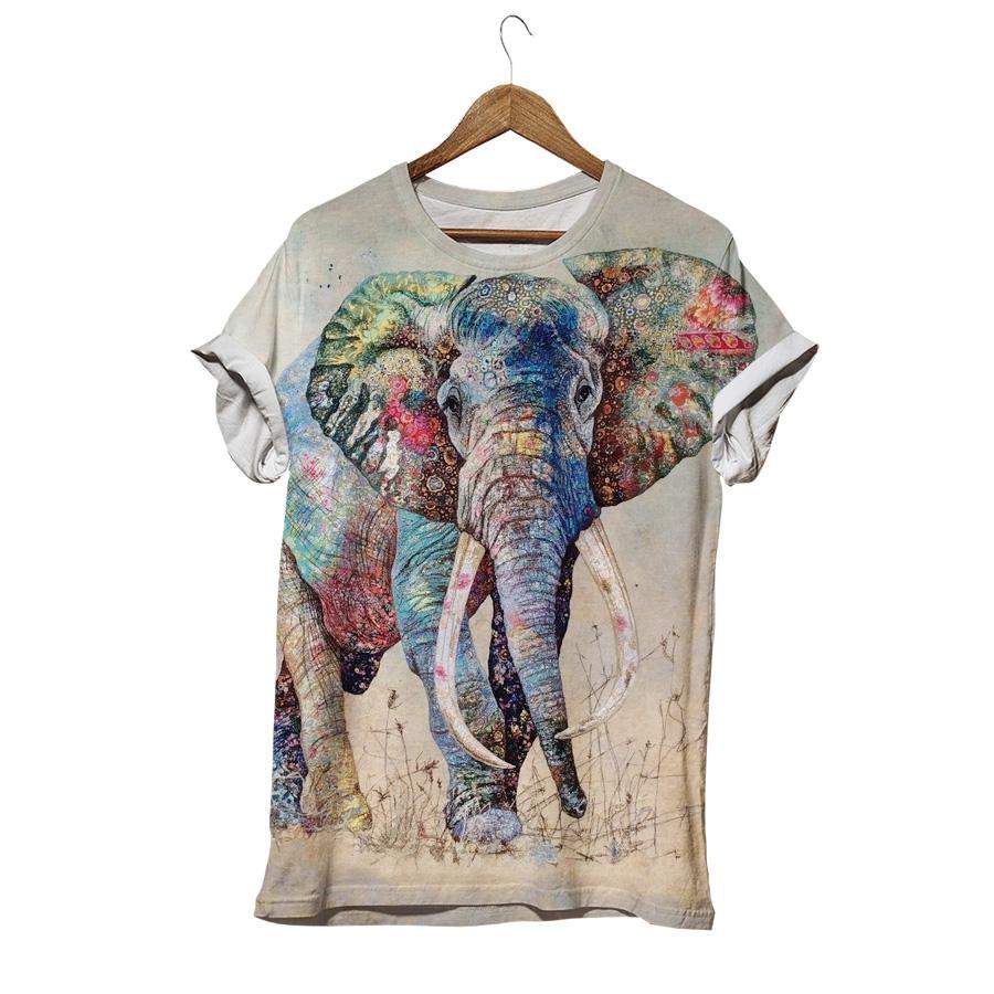 Animal Lover Vintage Elephant T-shirt