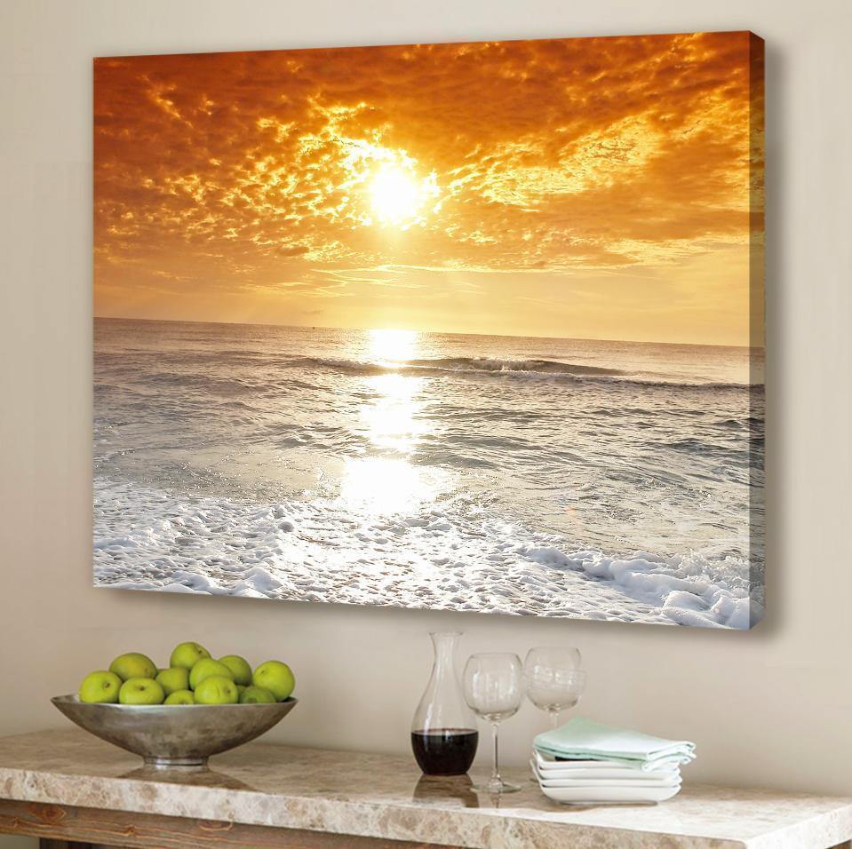 Sunset On The Beach – Lanscape Canvas/Home Decoration Wall Art