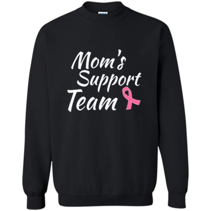 Breast Cancer Shirt Moms Support Team Printed Crewneck Pullover Sweatshirt