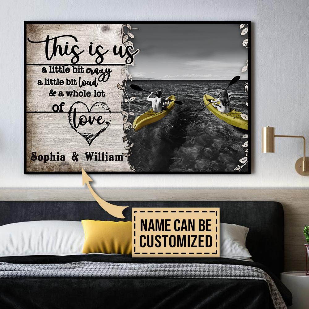 Aeticon Gifts Personalized Kayaking A Little Bit Of Canvas Mom Dad Gift Home Decor