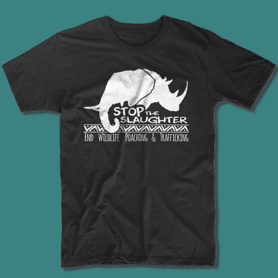 Animal Rights Anti Poaching Rhino And Elephant Men’S T Shirt