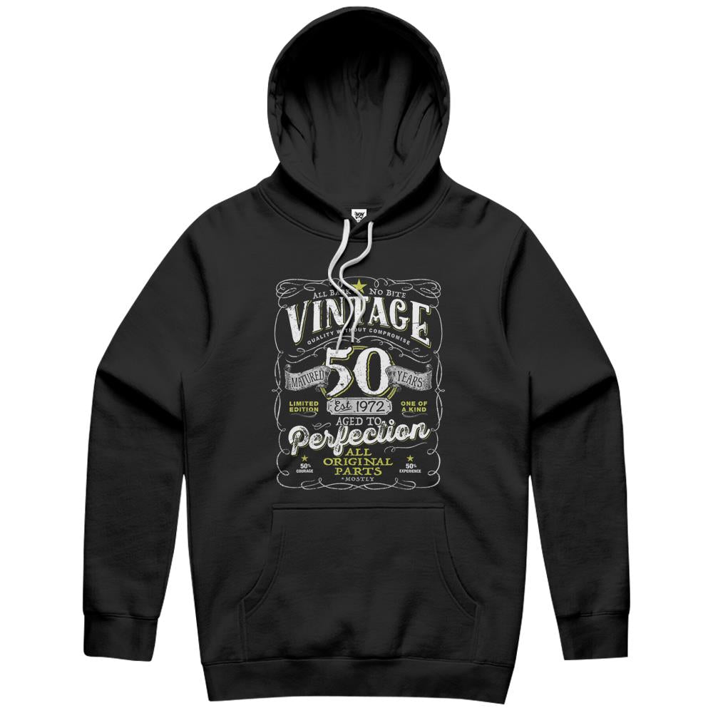 Vintage 50Th Birthday For Him 1972 Aged To Perfection Hoodie