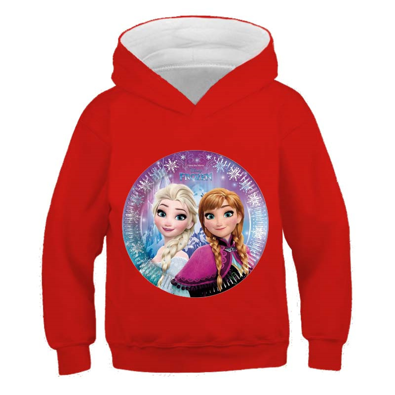 Spring And Autumn Frozen 2 Cotton Hoodies 2022 The New Girls Casual Fashion Sweatshirts Clothes Disney Elsa Princess Hooded Tops alx