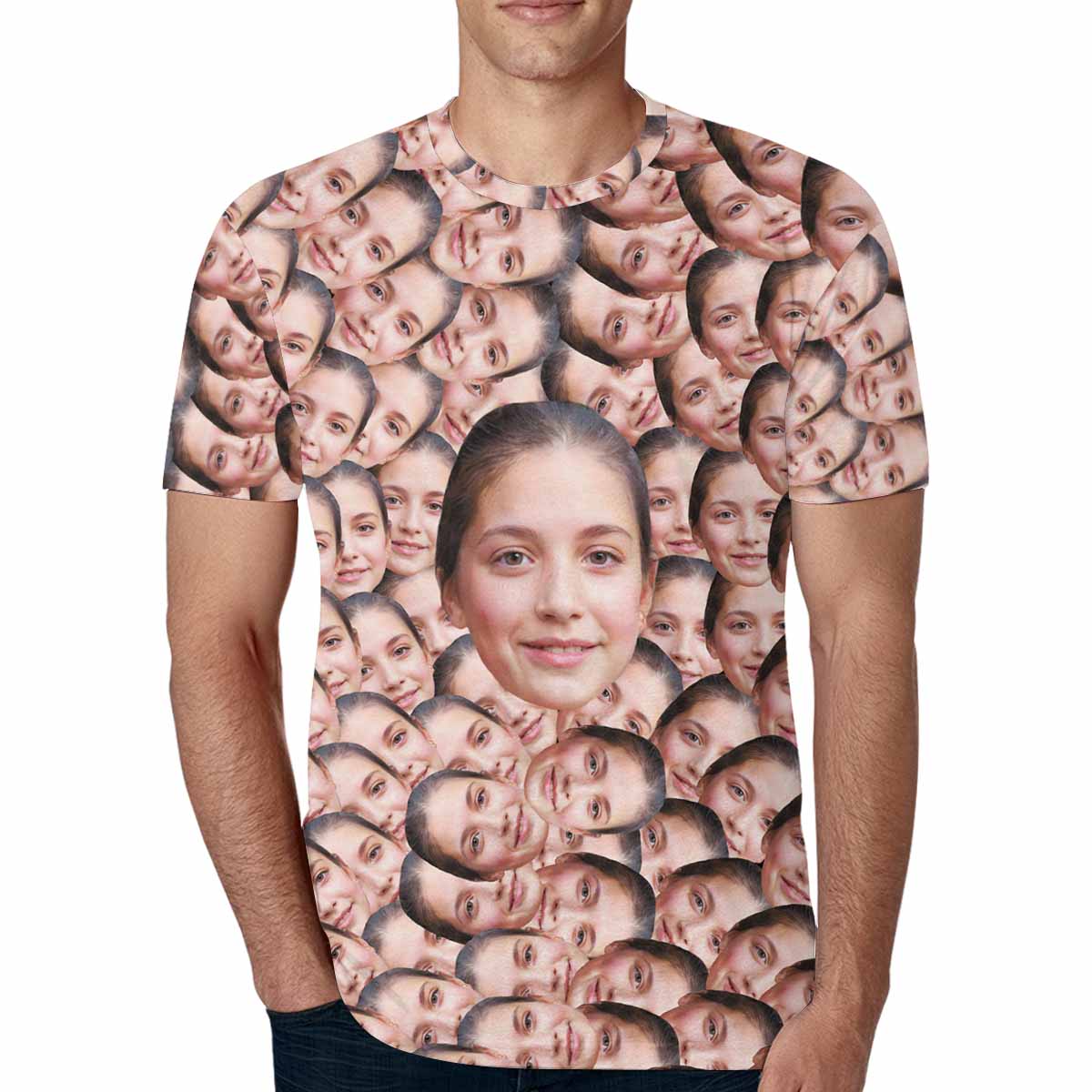 Custom Girlfriend Face Smash Awesome Matching Couple All Over Print T Shirts