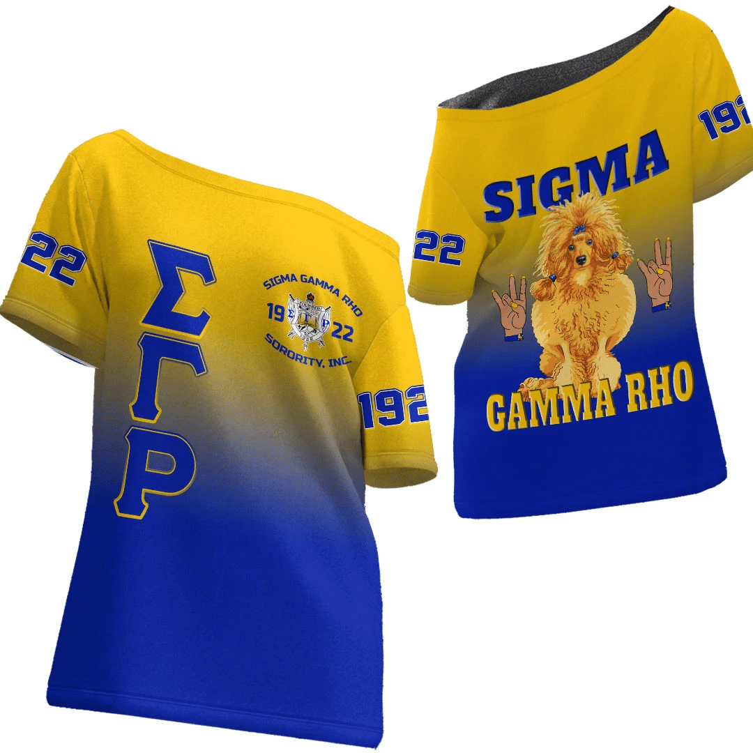 Africa Zone Shirt – Sigma Gamma Rho Gradient Off Shoulder T-Shirt A31