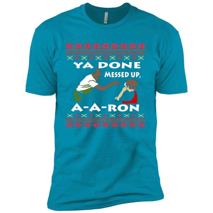 Ya Done Ugly Sweater messed up Aaron Tee shirt Boys’ Cotton T-Shirt