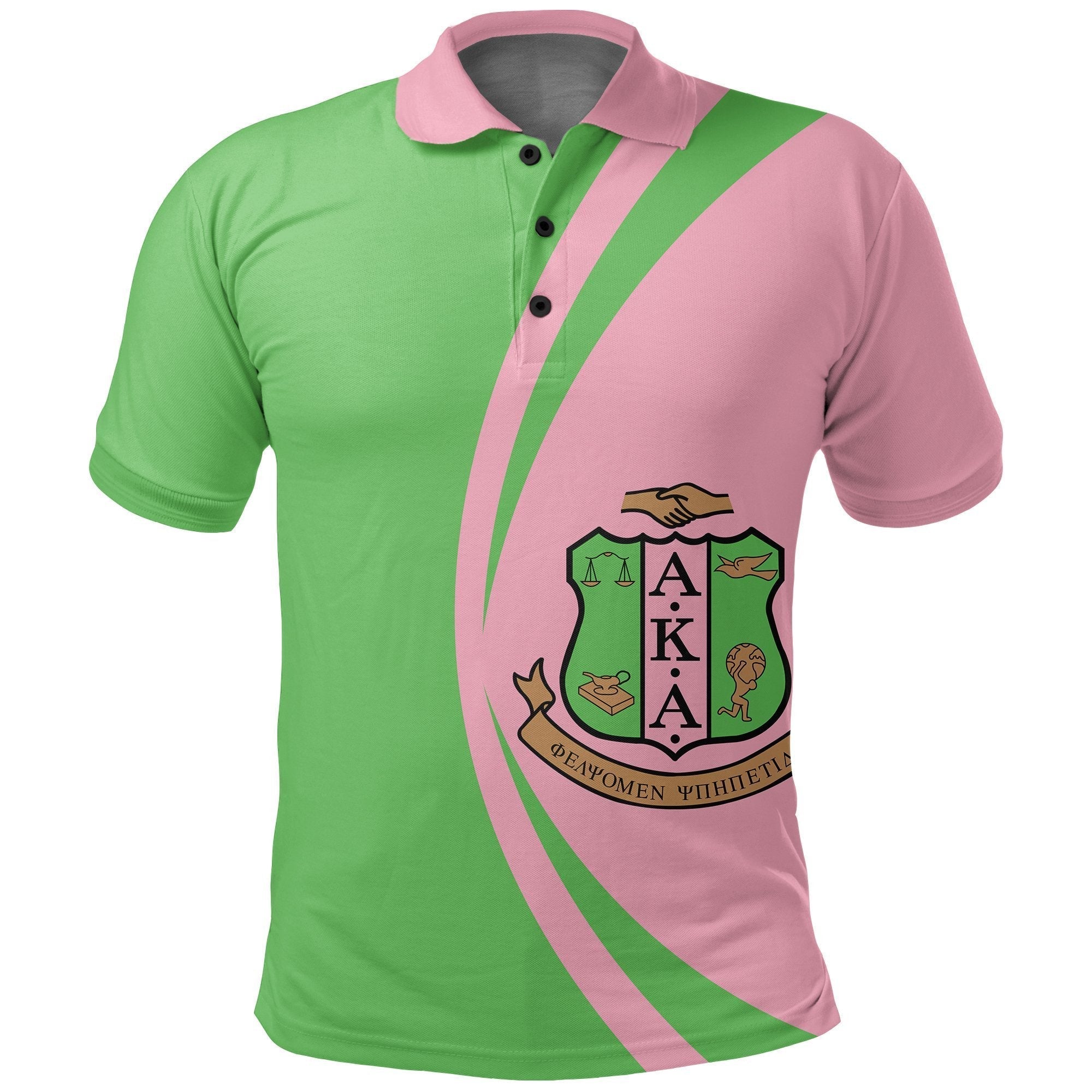 Alpha Kappa Alpha Big Logo Polo Shirt Circle Style