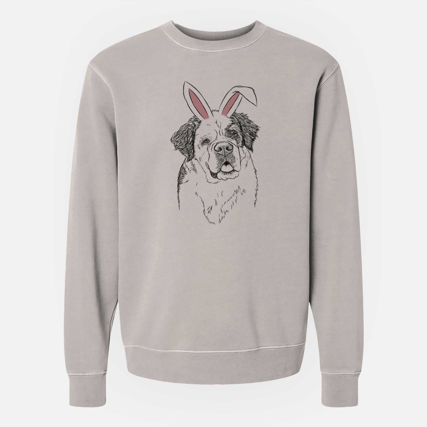 Easter Hook The Saint Bernard – Unisex Pigment Dyed Crew Sweatshirt