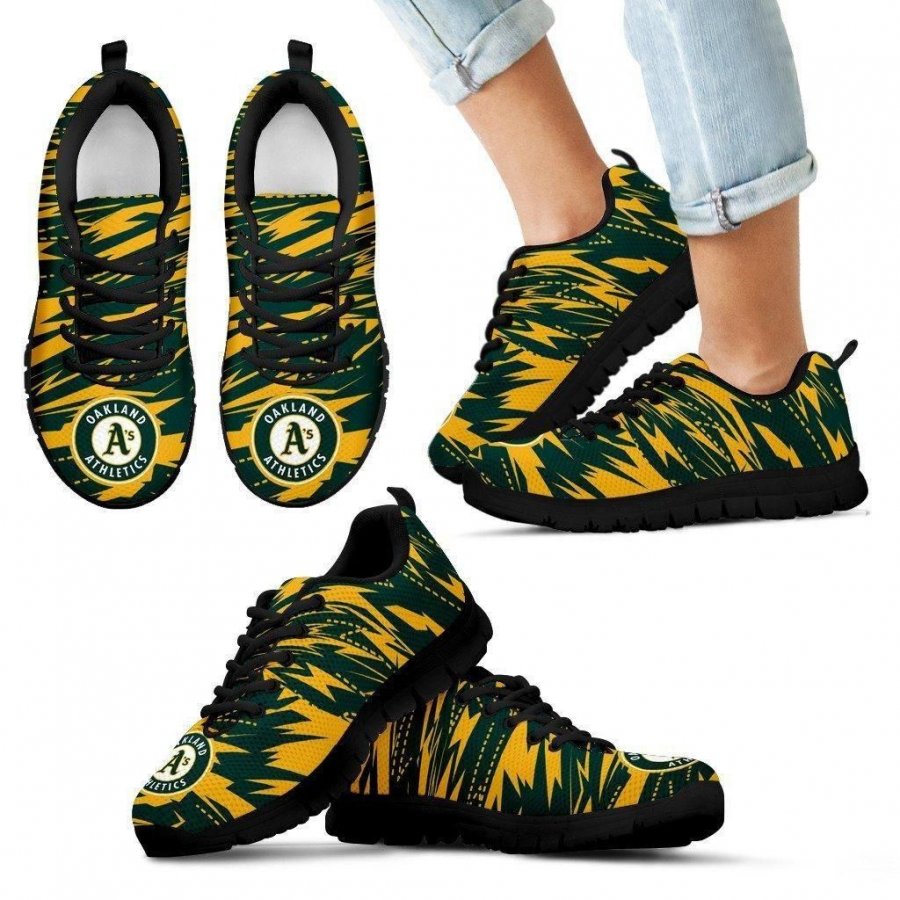 Brush Strong Cracking Comfortable Oakland Athletics Sneakers #522