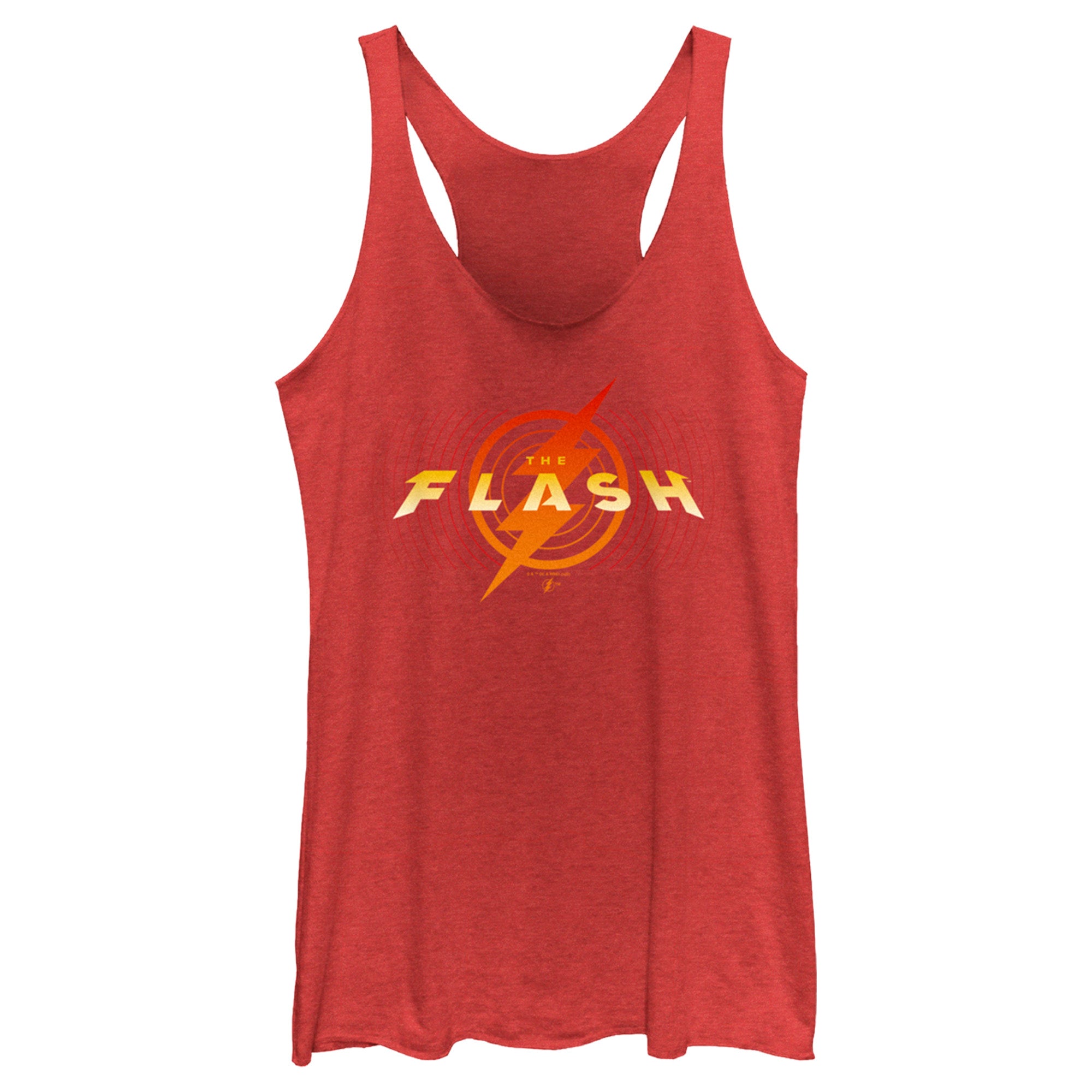 Women’S The Flash Animated Yellow Logo Racerback Tank Top